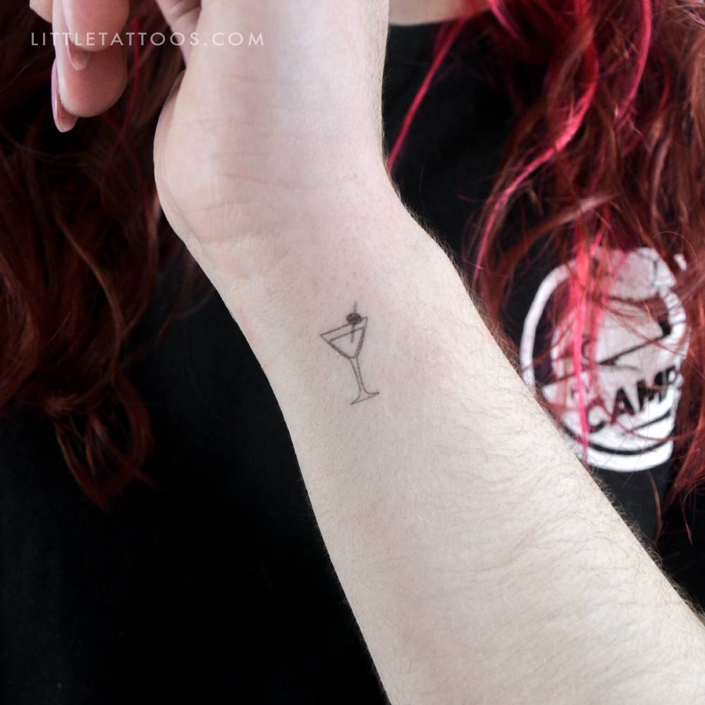 Little Martini Cocktail Temporary Tattoo