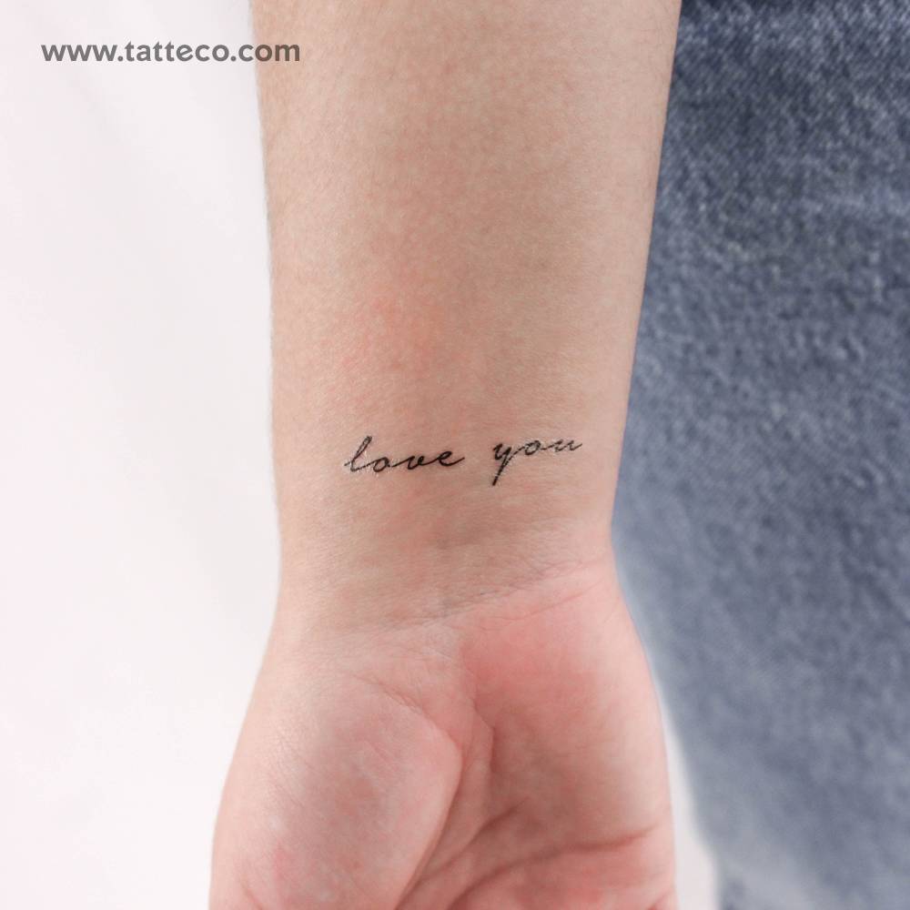 Love You Temporary Tattoo