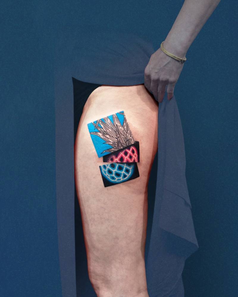 Disco neon pineapple.