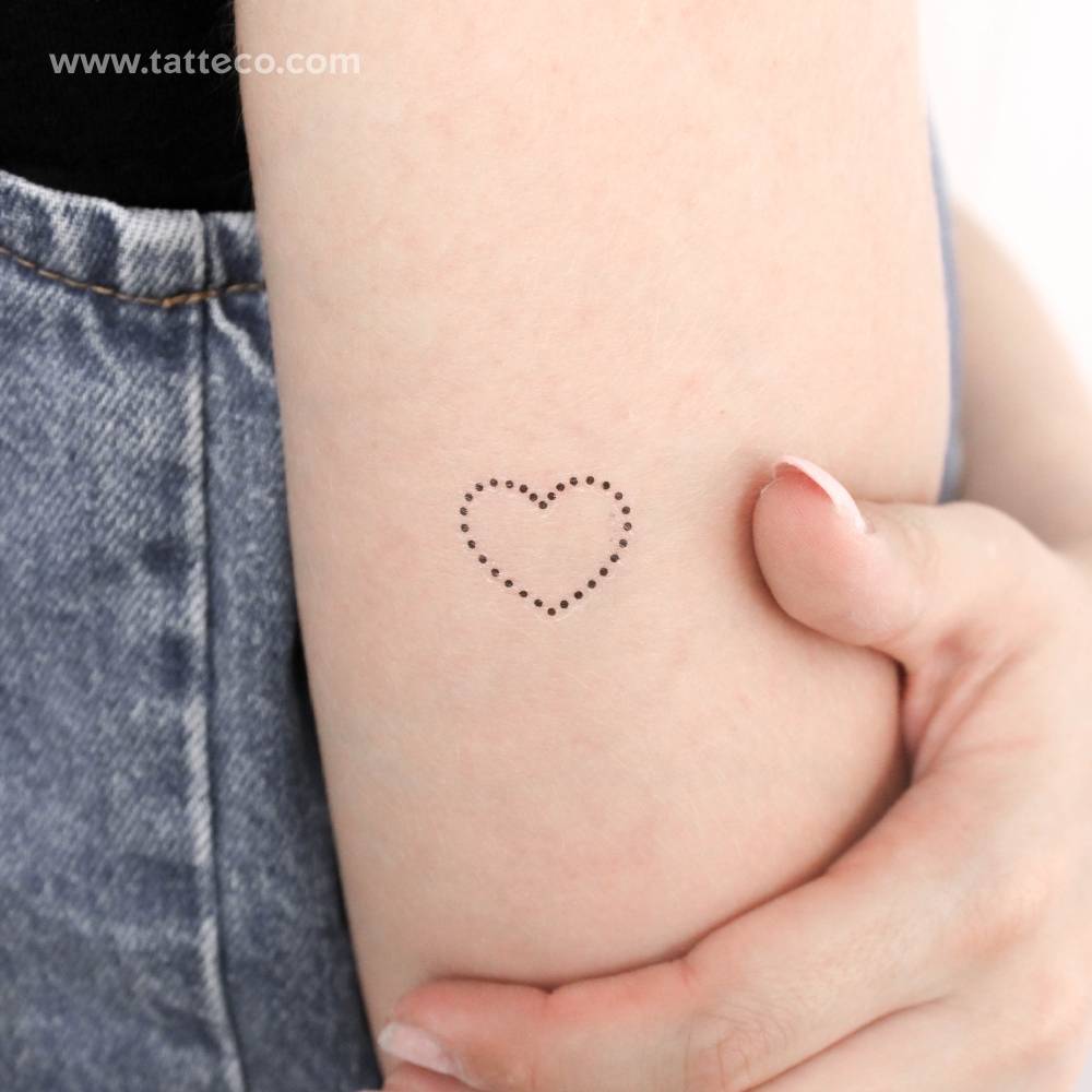 Dotted Heart Temporary Tattoo