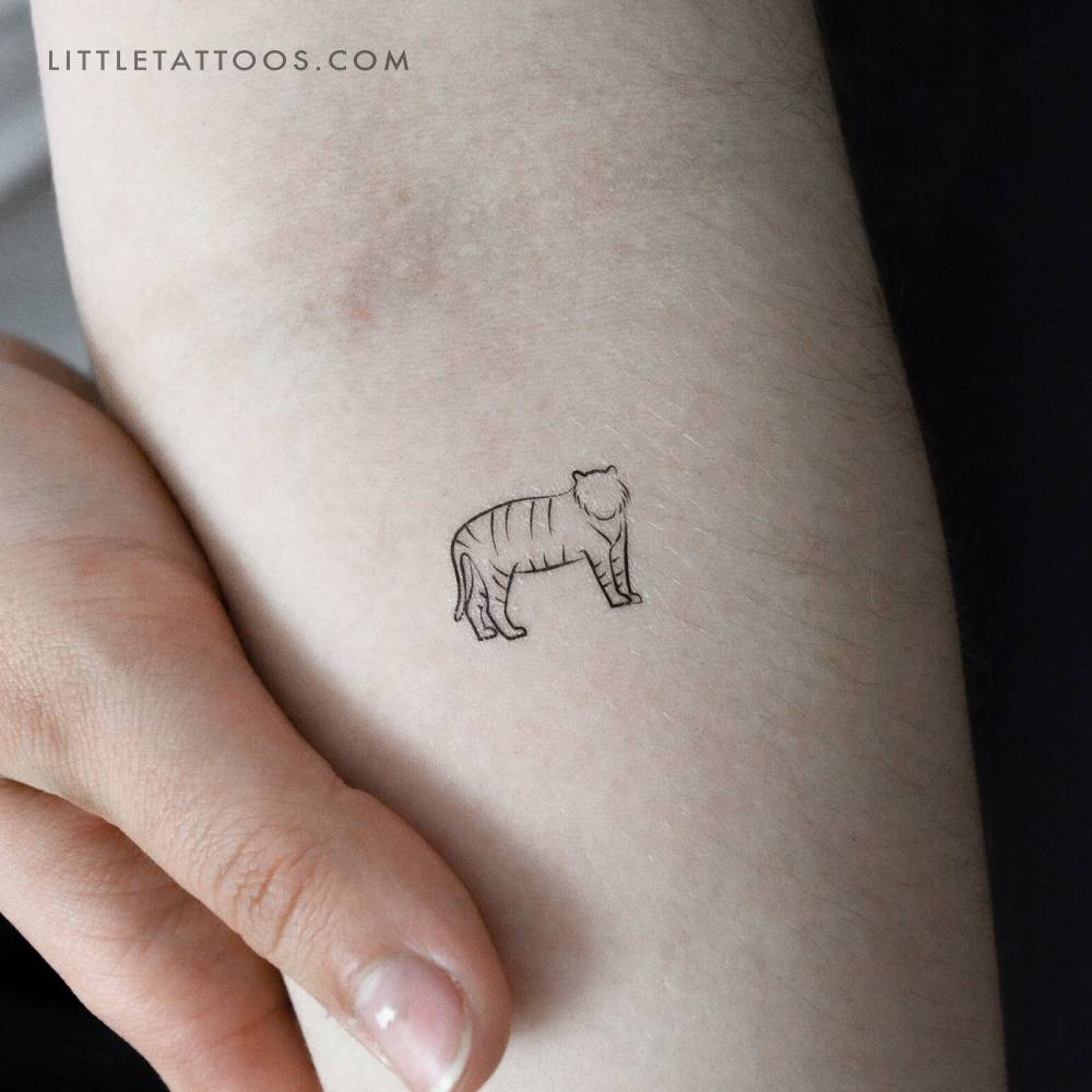Minimalist Tiger Temporary Tattoo