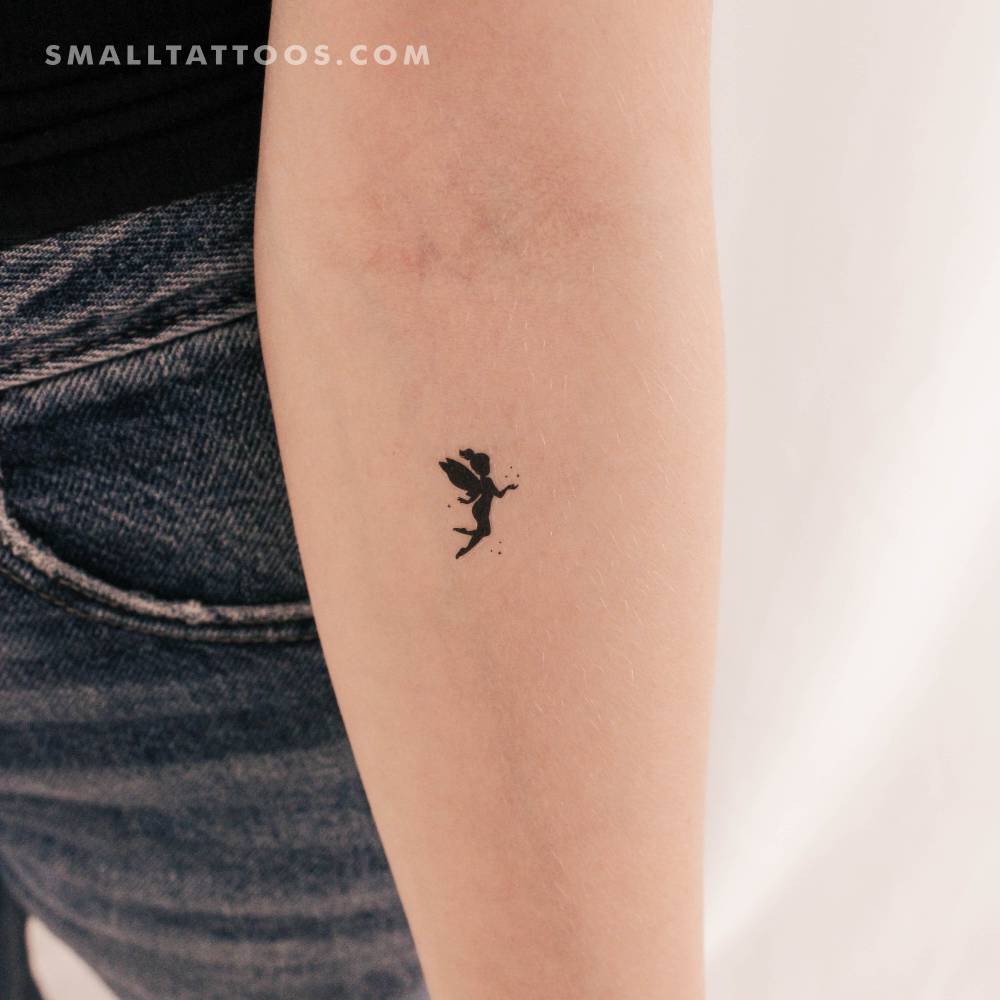 Fairy silhouette Temporary Tattoo