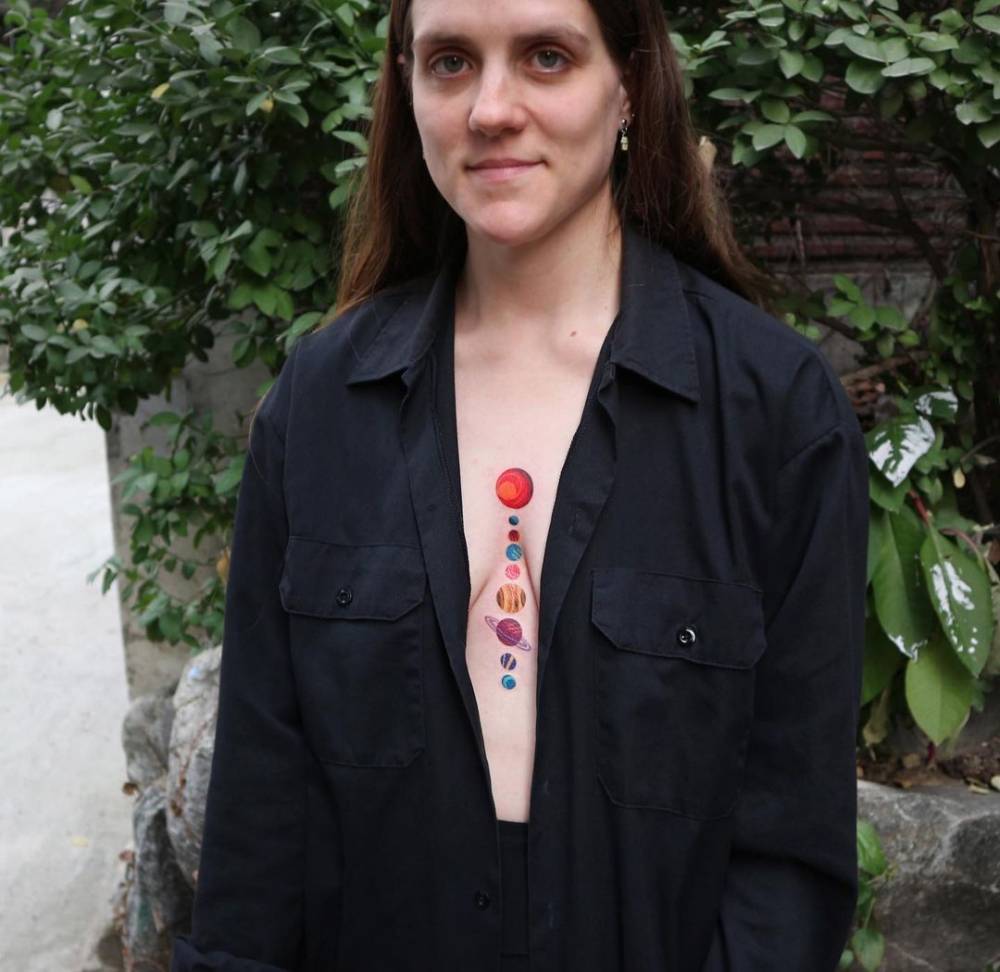 Colorful Solar System.