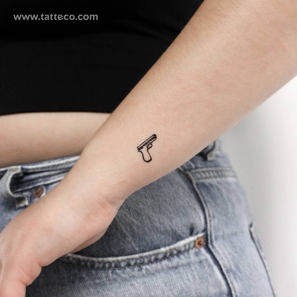 Hailey Gun Temporary Tattoo