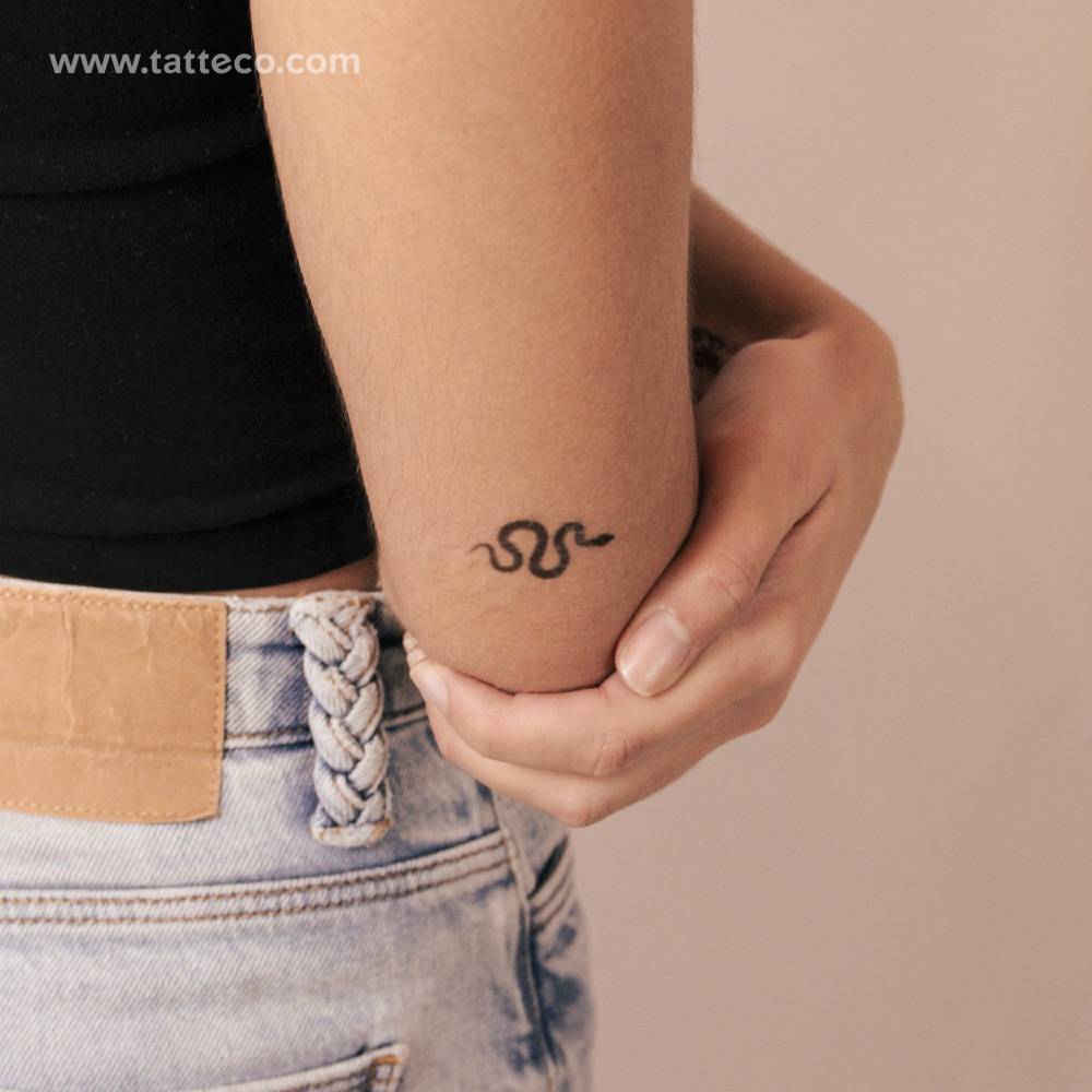 Dotwork Snake Semi-Permanent Tattoo