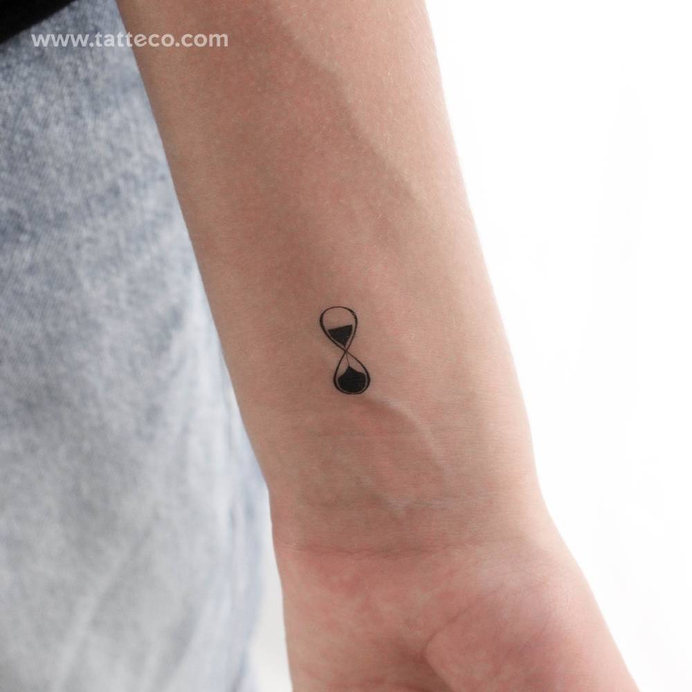 Infinity hourglass temporary tattoo