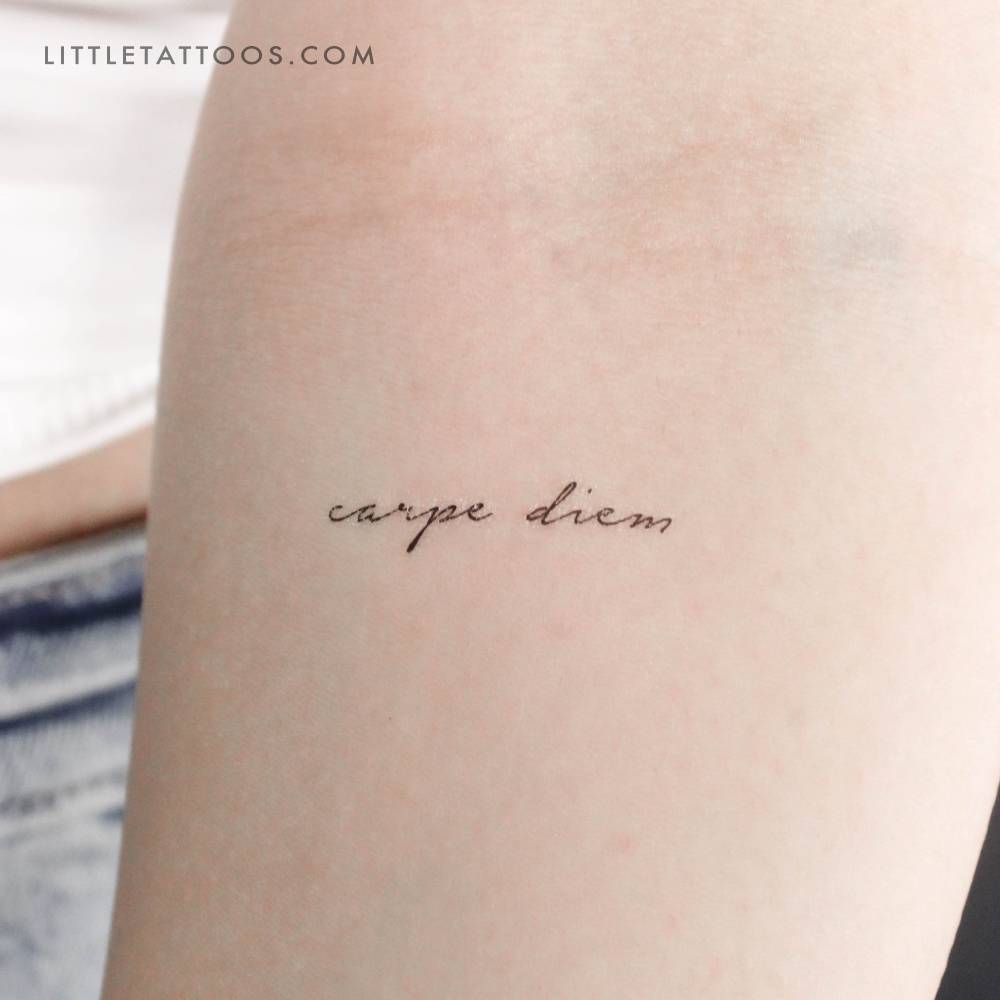 Carpe Diem Temporary Tattoo