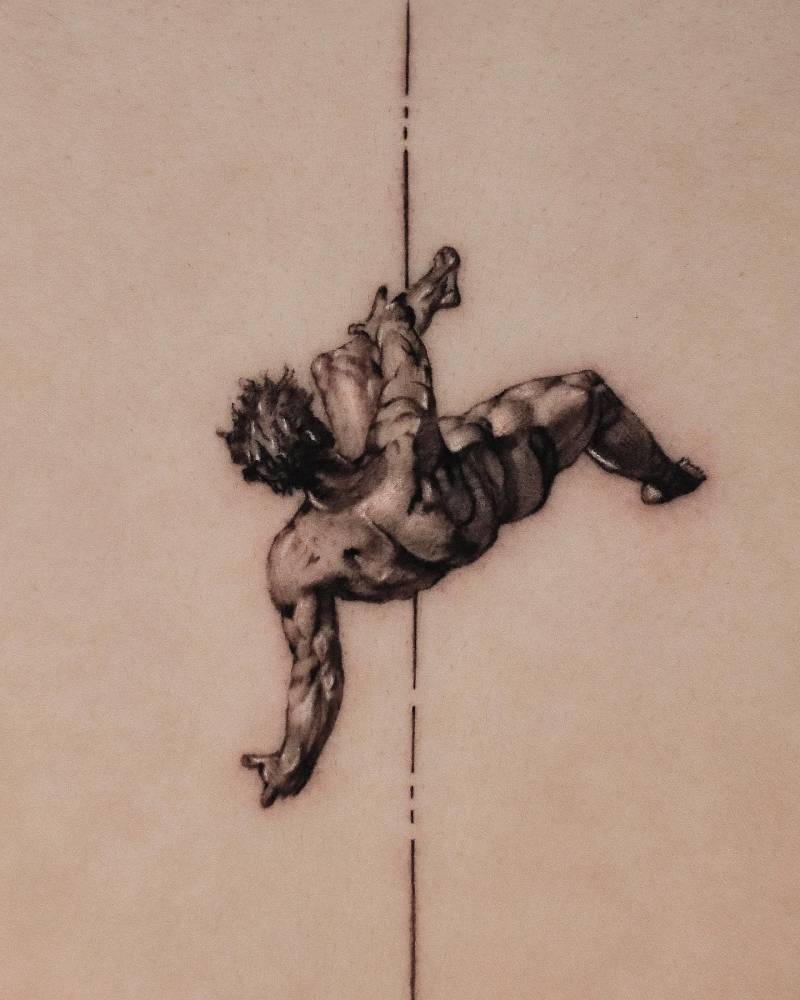 'Phaeton, from the Four Disgracers' tattoo located on the upper back.