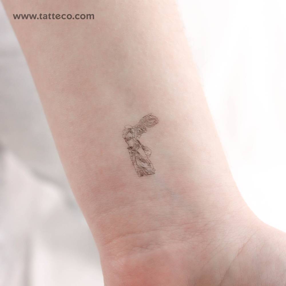 Nike of Samothrace Temporary Tattoo
