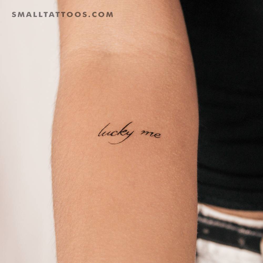 Small Lucky Me Temporary Tattoo