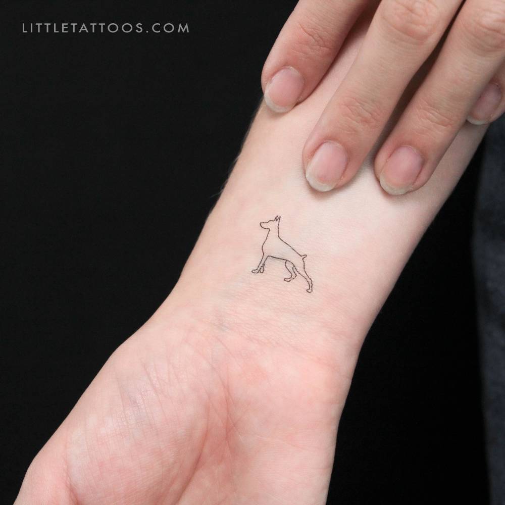 Doberman Temporary Tattoo