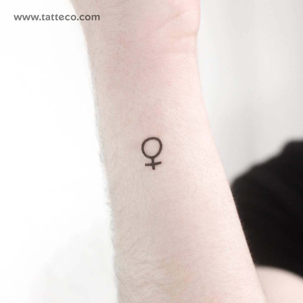 Venus Planet Symbol Temporary Tattoo