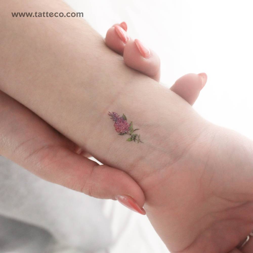 Small Lilac Temporary Tattoo