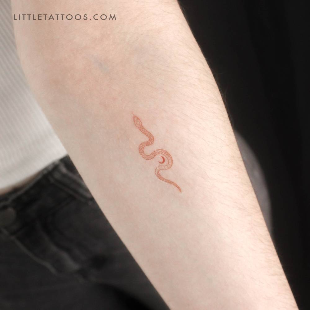The Soma Snake [red] by Jakenowicz temporary tattoo.