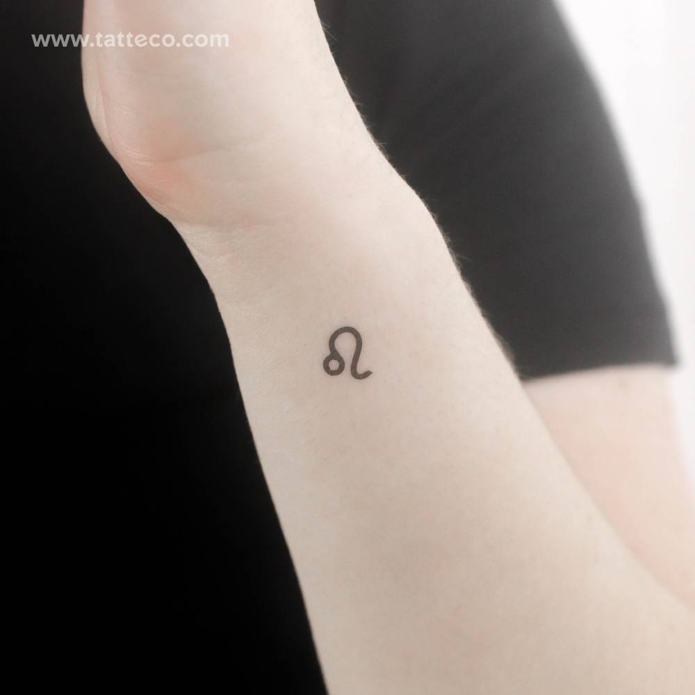 Leo Zodiac Symbol Temporary Tattoo