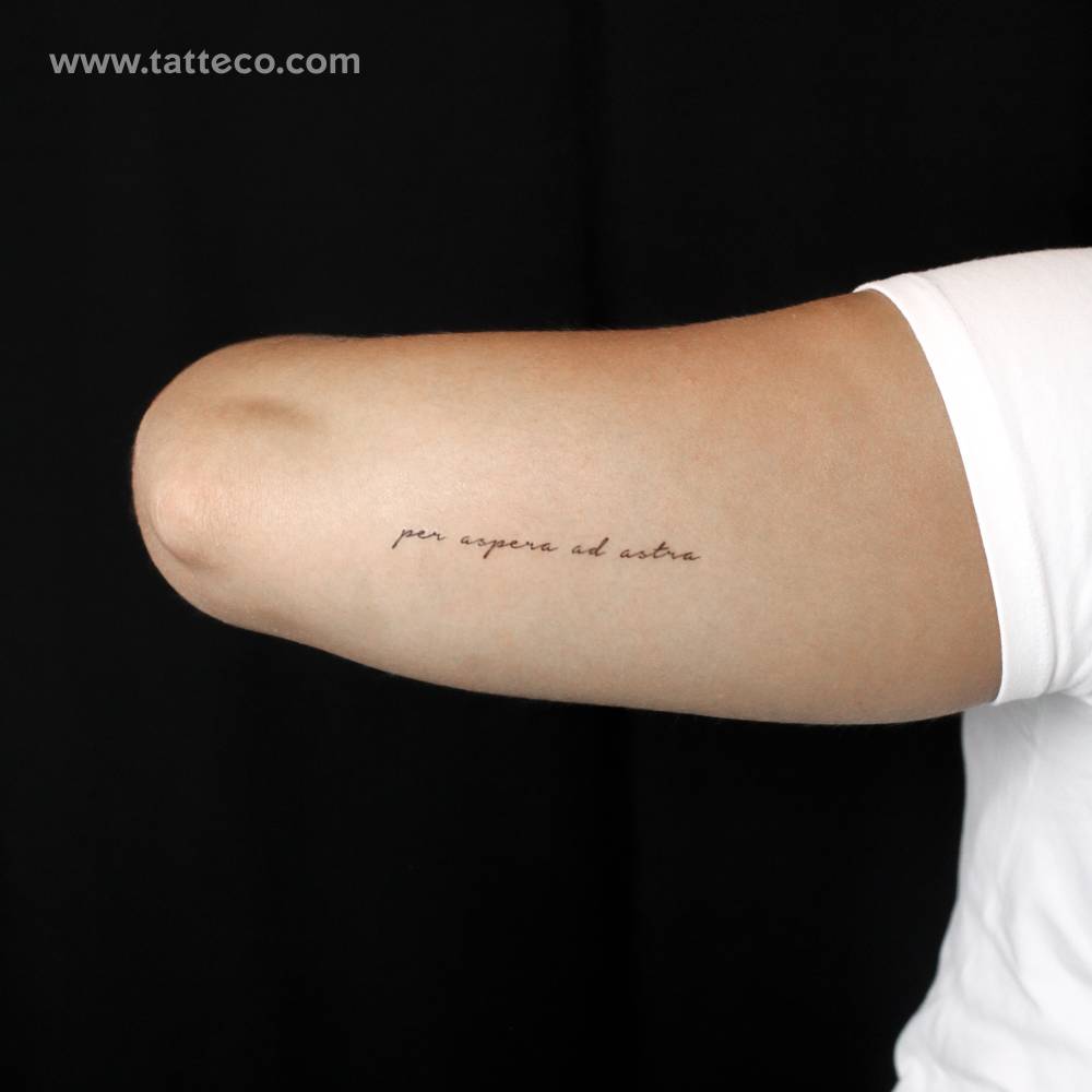 Per Aspera Ad Astra Semi-Permanent Tattoo