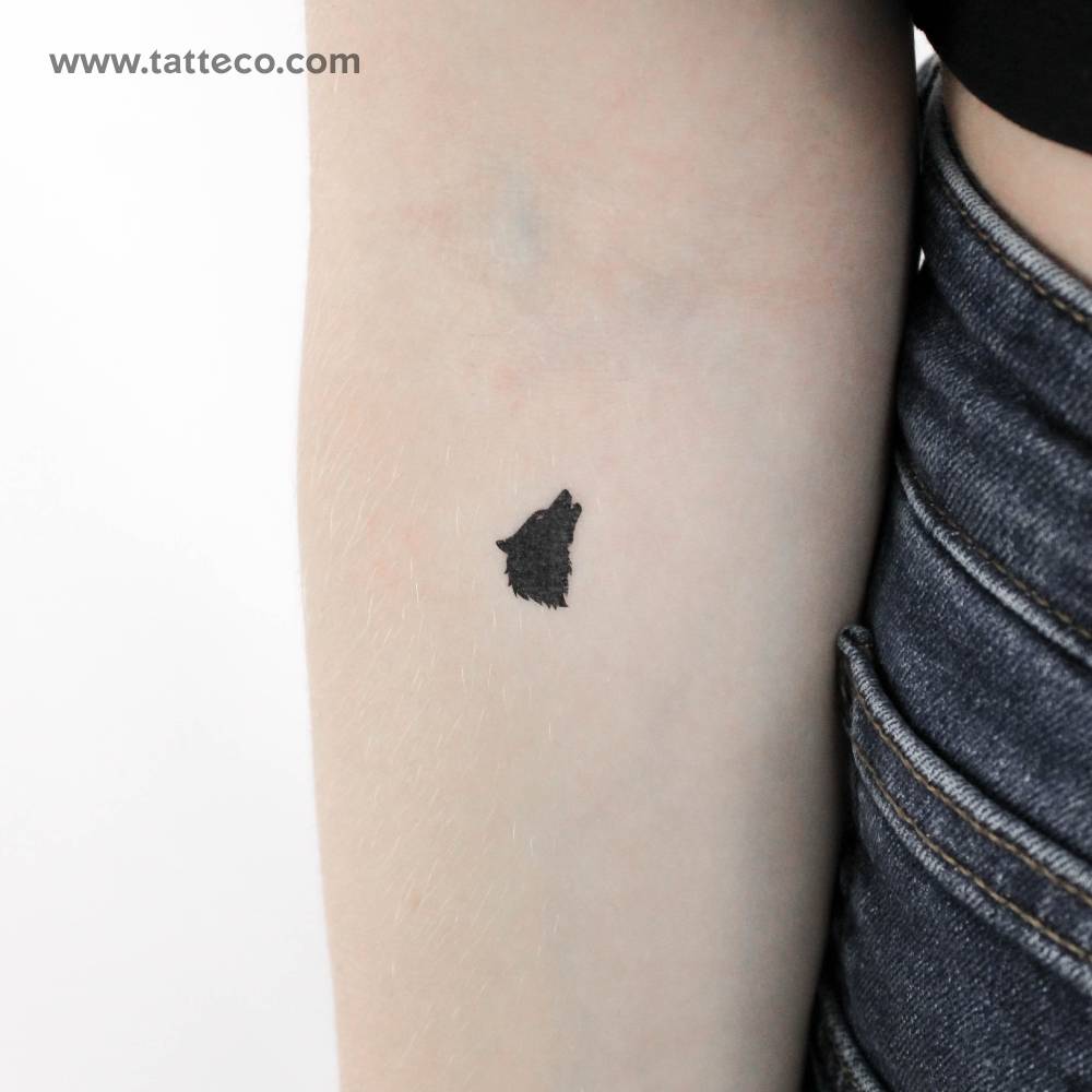 Wolf Head Temporary Tattoo