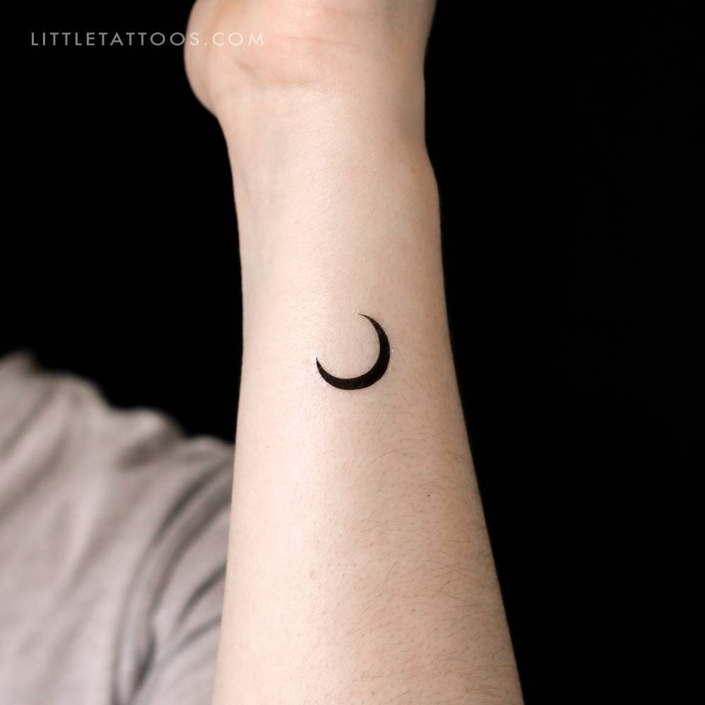 Crescent Moon Temporary Tattoo