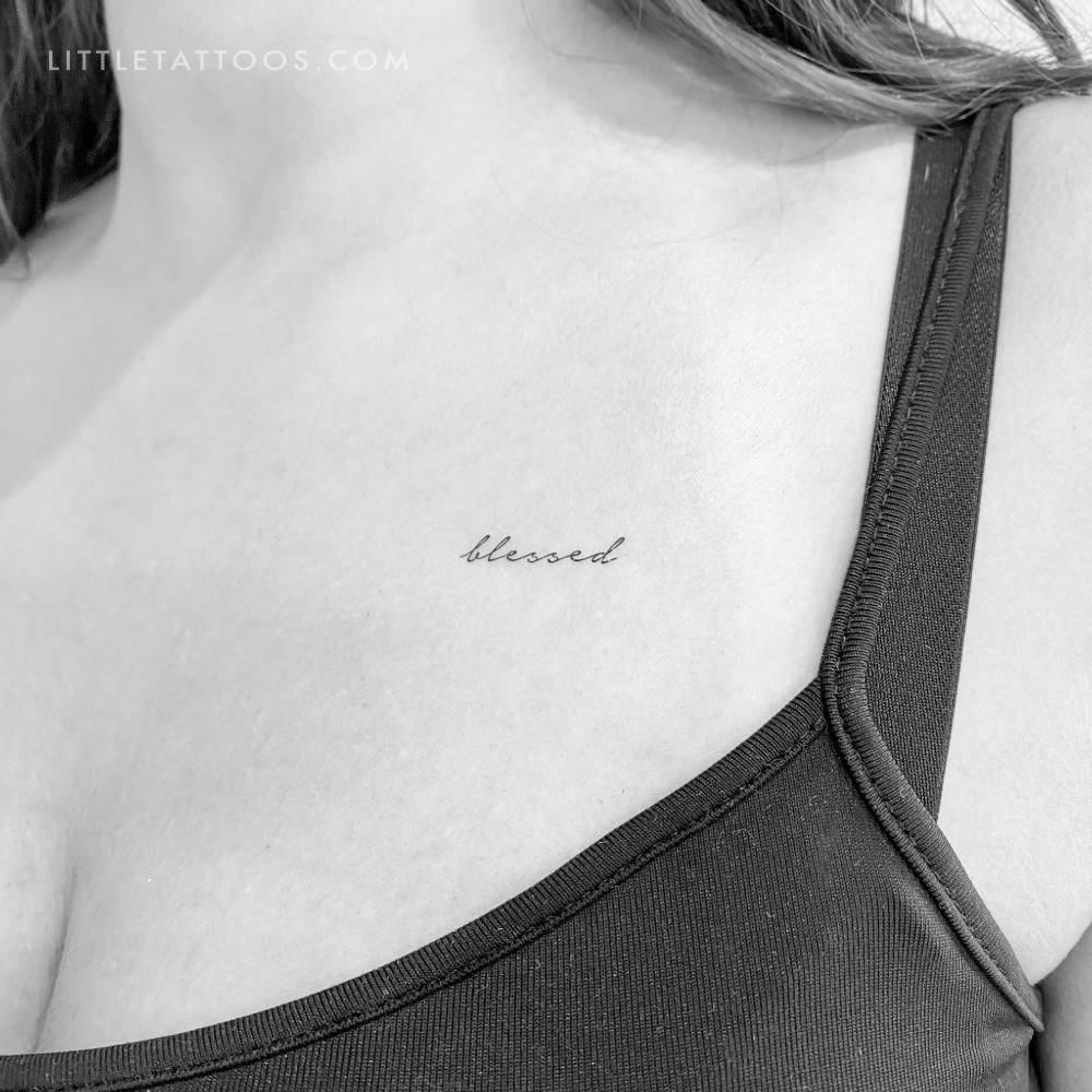 'Blessed' Temporary Tattoo