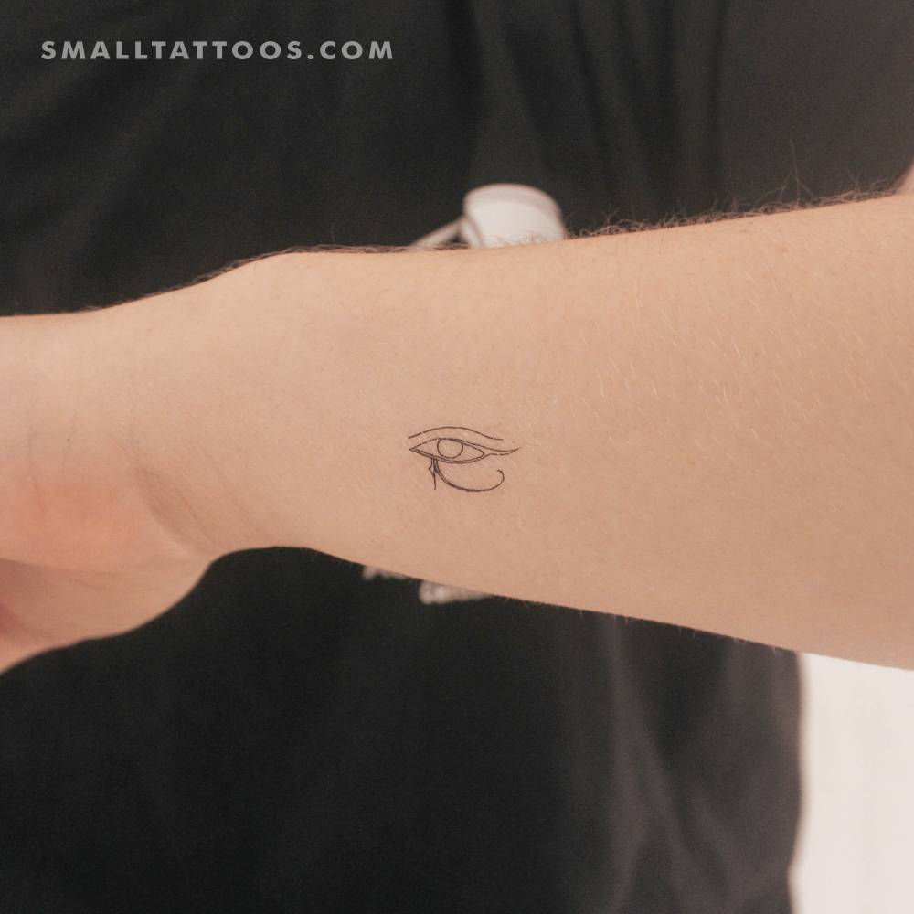 Fine Line Eye Of Horus Temporary Tattoo