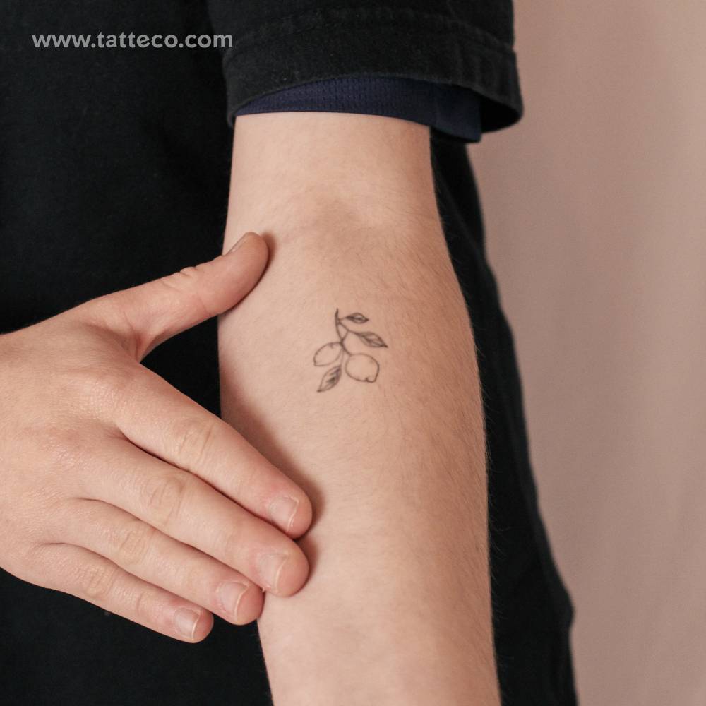Lemon Branch Semi-Permanent Tattoo
