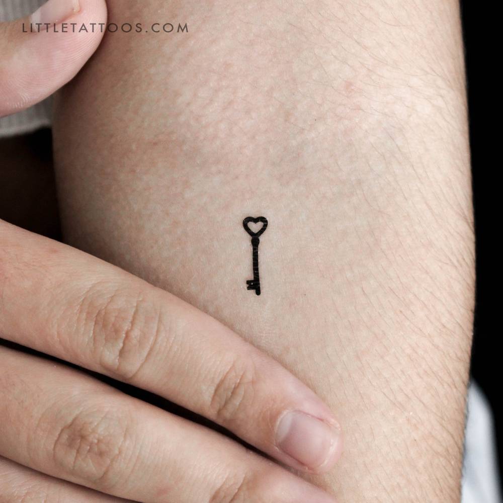 Love Key Temporary Tattoo