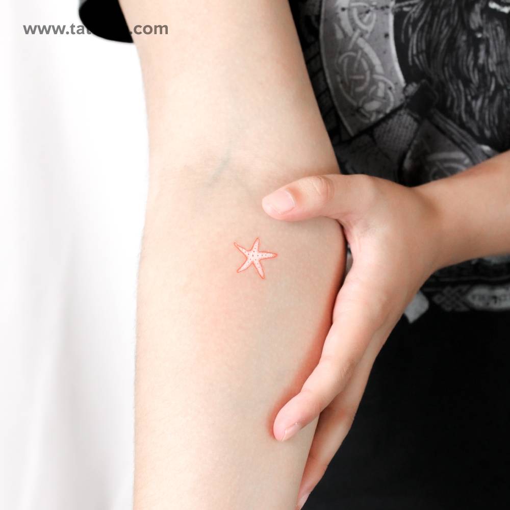 Red Sea Star Temporary Tattoo