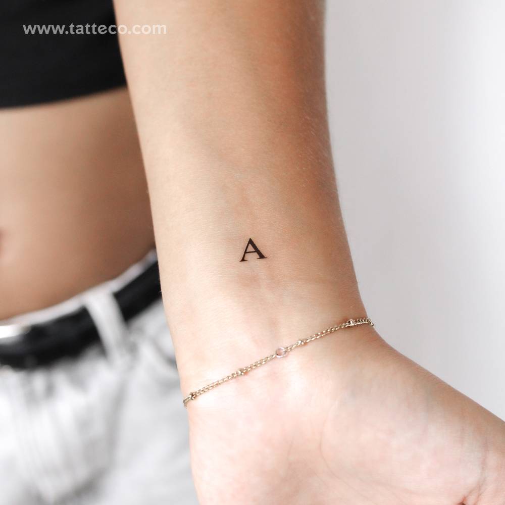 A Serif Capital Letter Temporary Tattoo