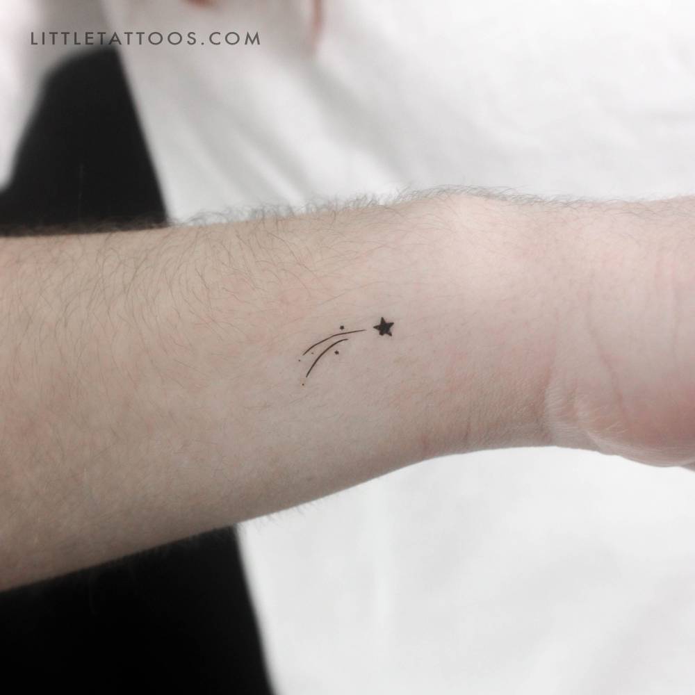 Small Shooting Star Temporary Tattoo