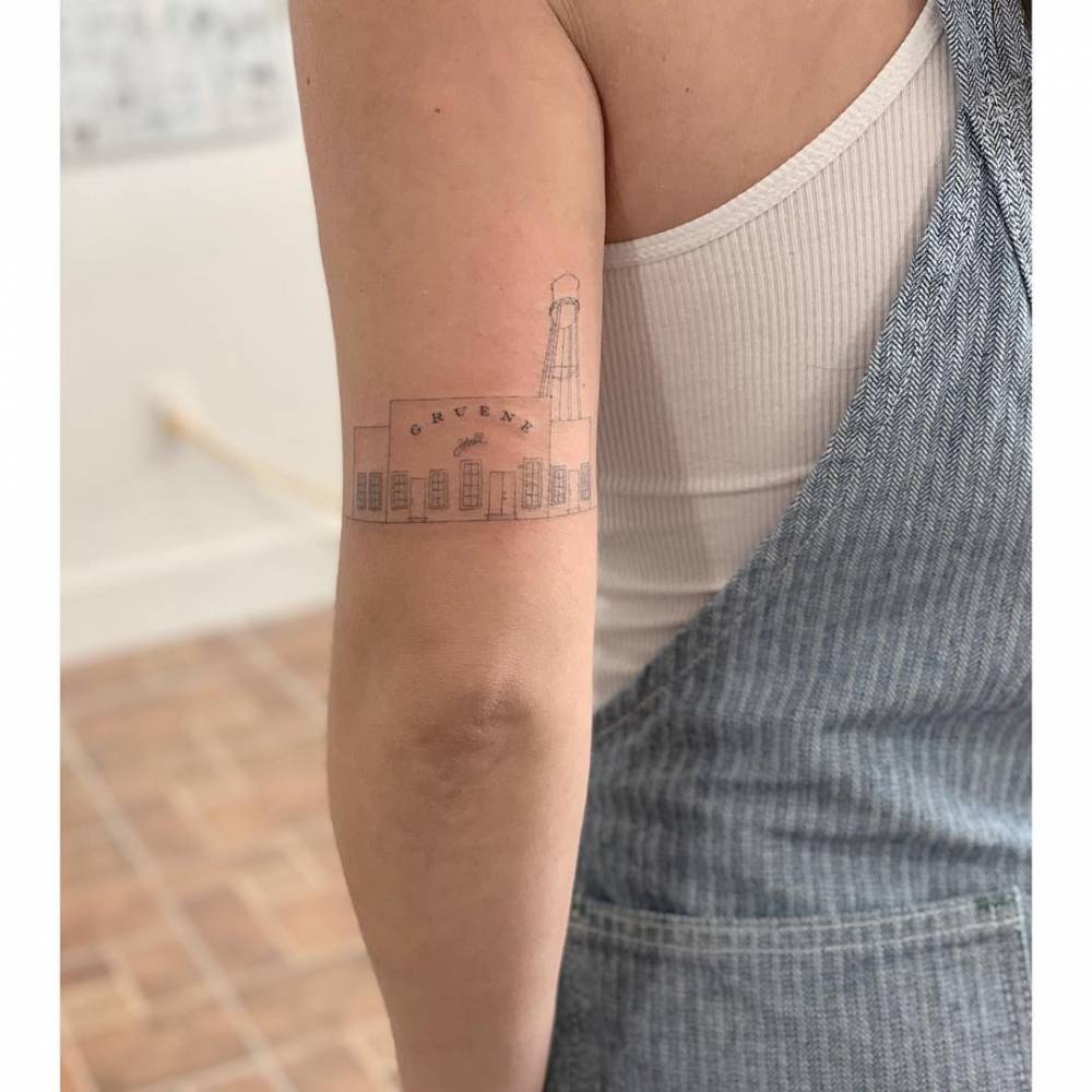 Gruene Hall Tattoo in Fine Line