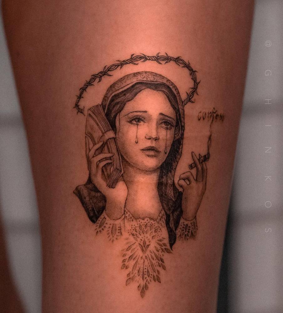 Virgin Mary now taking your confessions.