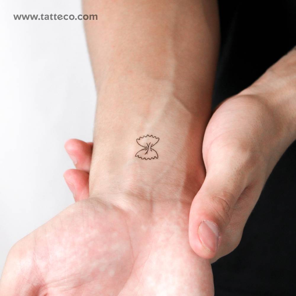 Small Farfalle Pasta Temporary Tattoo