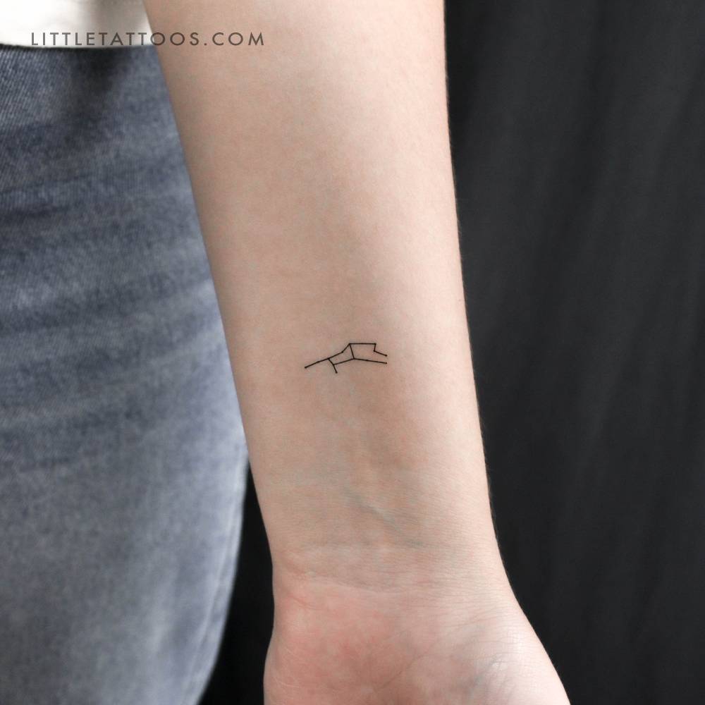 Tiny Virgo Constellation Temporary Tattoo