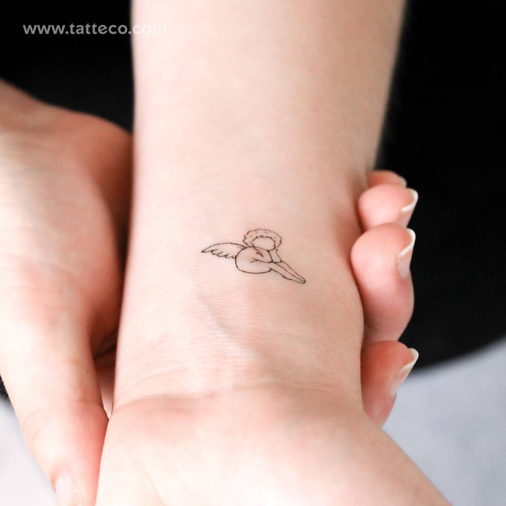 Faceless Cherub Temporary Tattoo