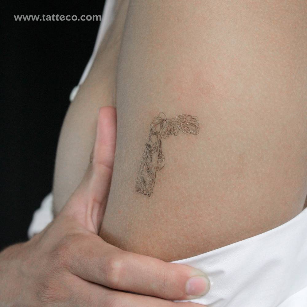Winged Victory of Samothrace Temporary Tattoo