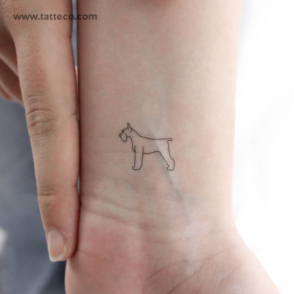 Schnauzer Temporary Tattoo