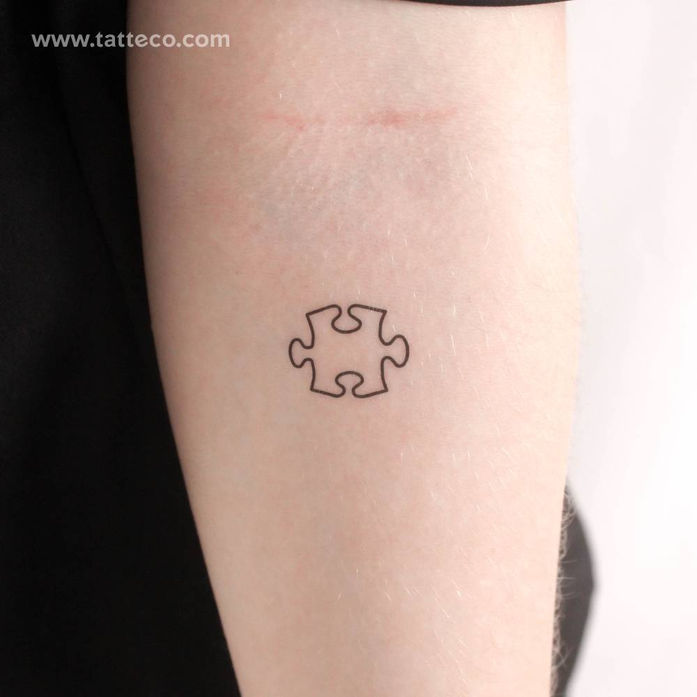 Puzzle Piece Temporary Tattoo