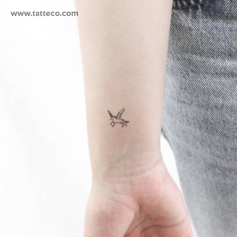 Tiny Pegasus Temporary Tattoo