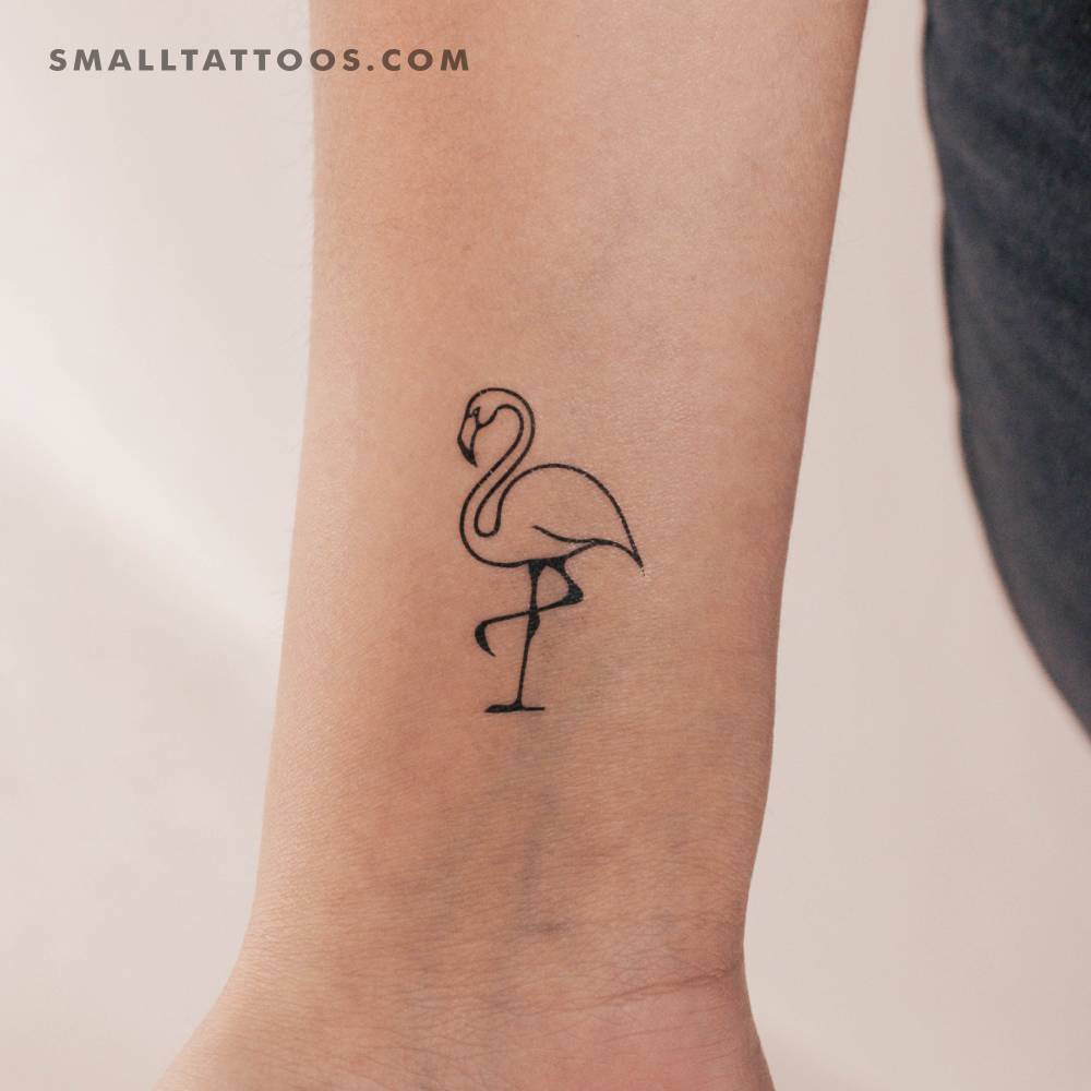 Flamingo Temporary Tattoo