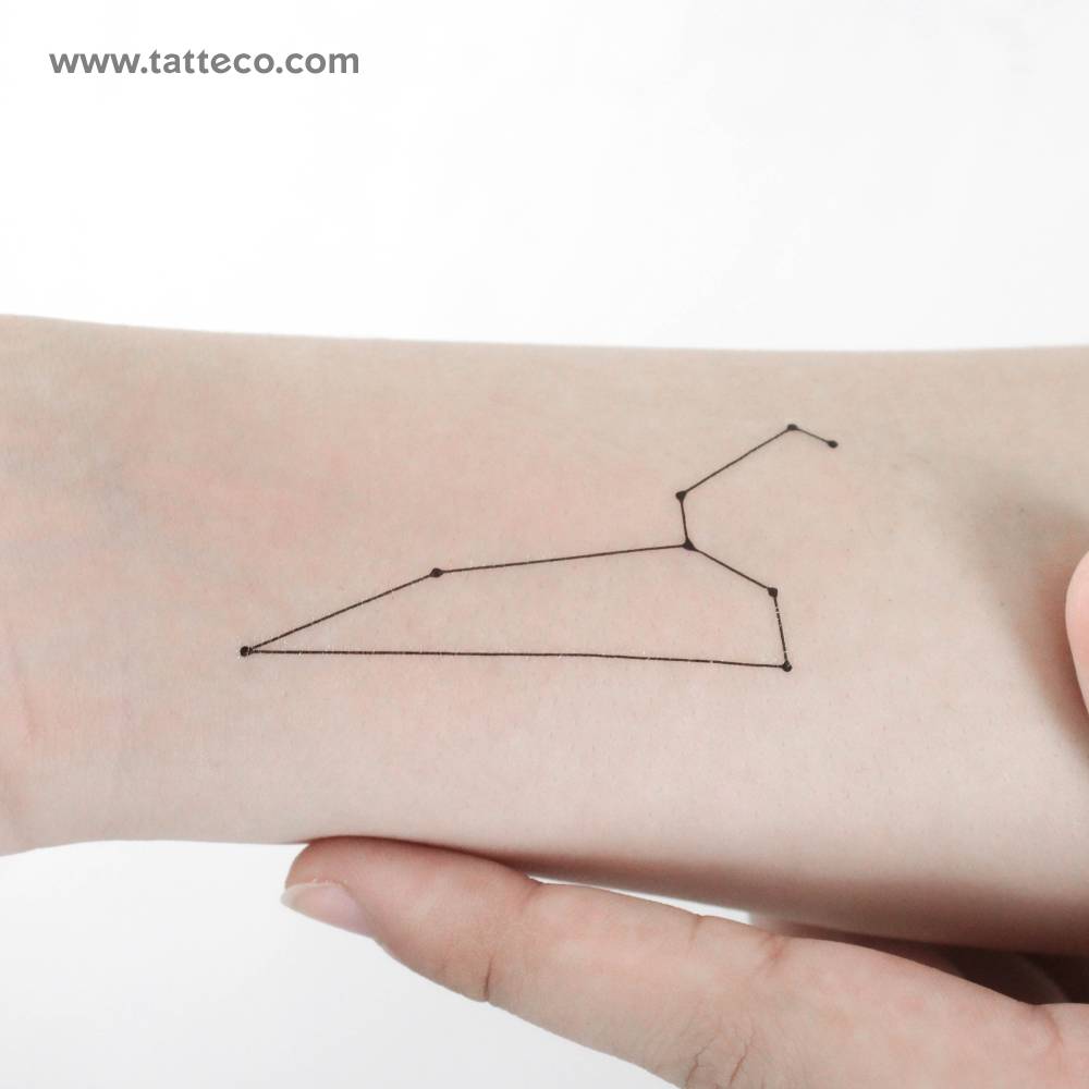 Leo constellation temporary tattoo