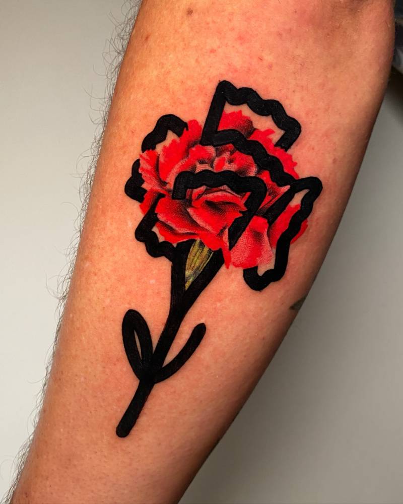 RED CARNATION DESTRULISTIC, destrutturato vs realistic.