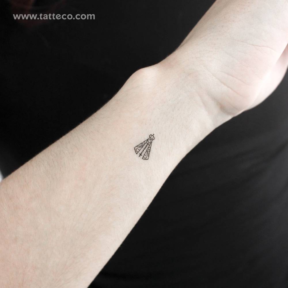 Tiny Nossa Senhora Aparecida Temporary Tattoo