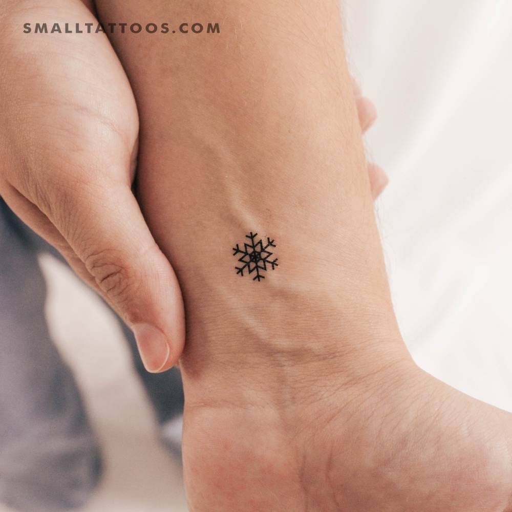 Small Snowflake Temporary Tattoo