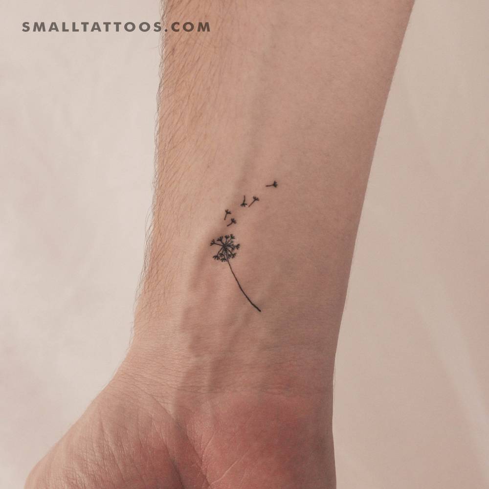 Dandelion And Seeds (3.4cm) Temporary Tattoo