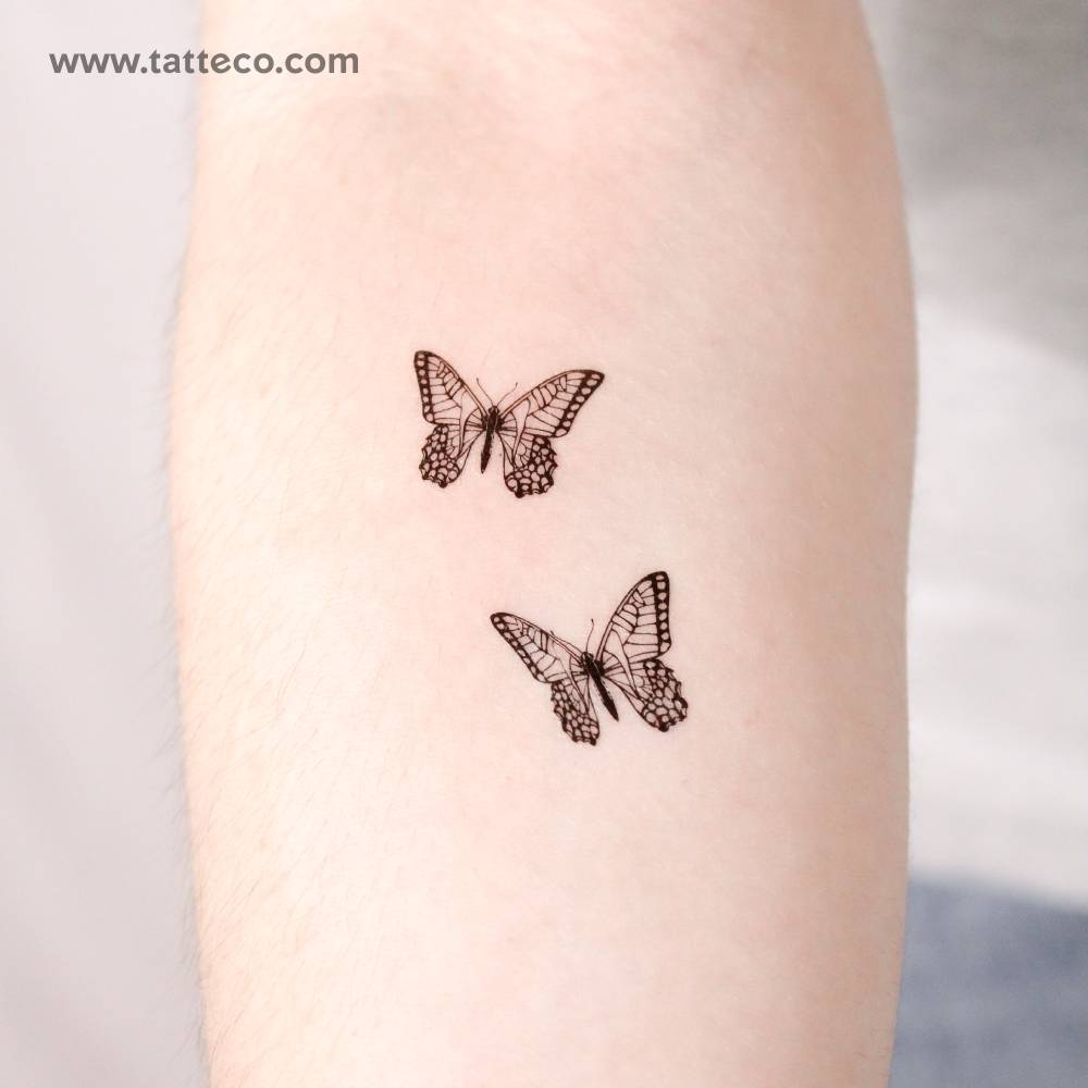 Butterfly Couple Temporary Tattoo