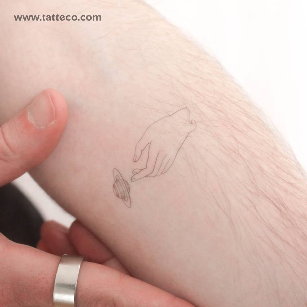 Saturn by Jakenowicz Temporary Tattoo