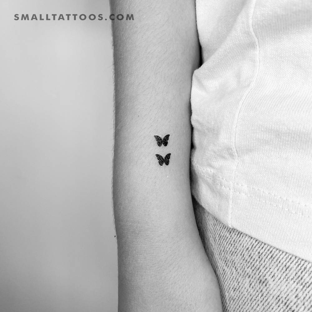 Small Butterfly Couple Temporary Tattoo