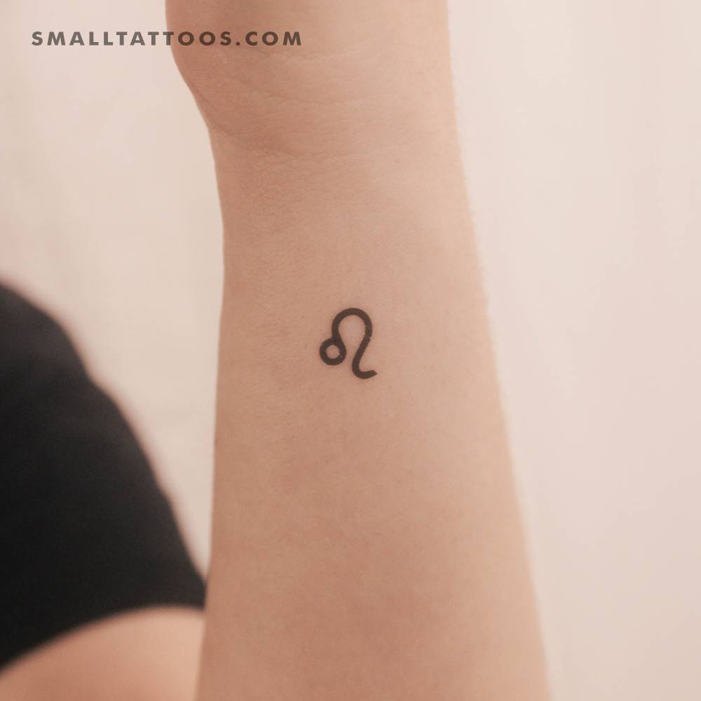 Leo Zodiac Symbol Temporary Tattoo
