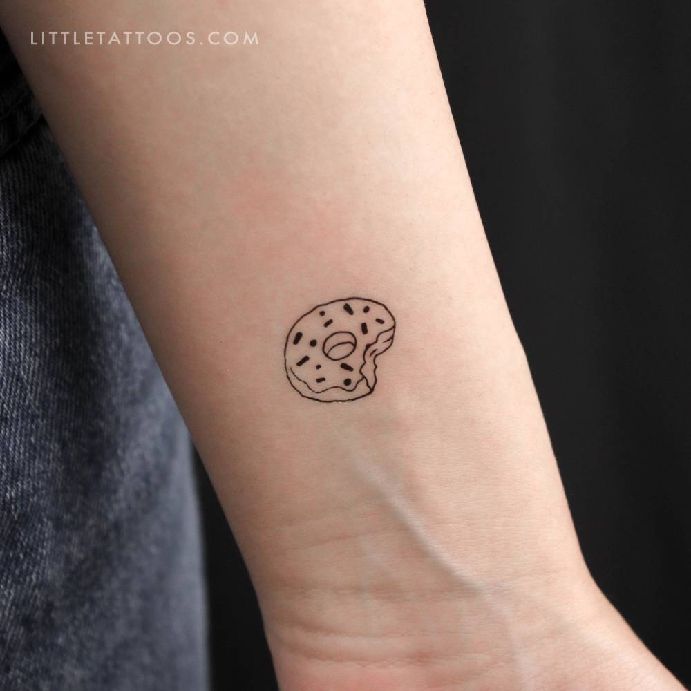 Bitten Donut Temporary Tattoo
