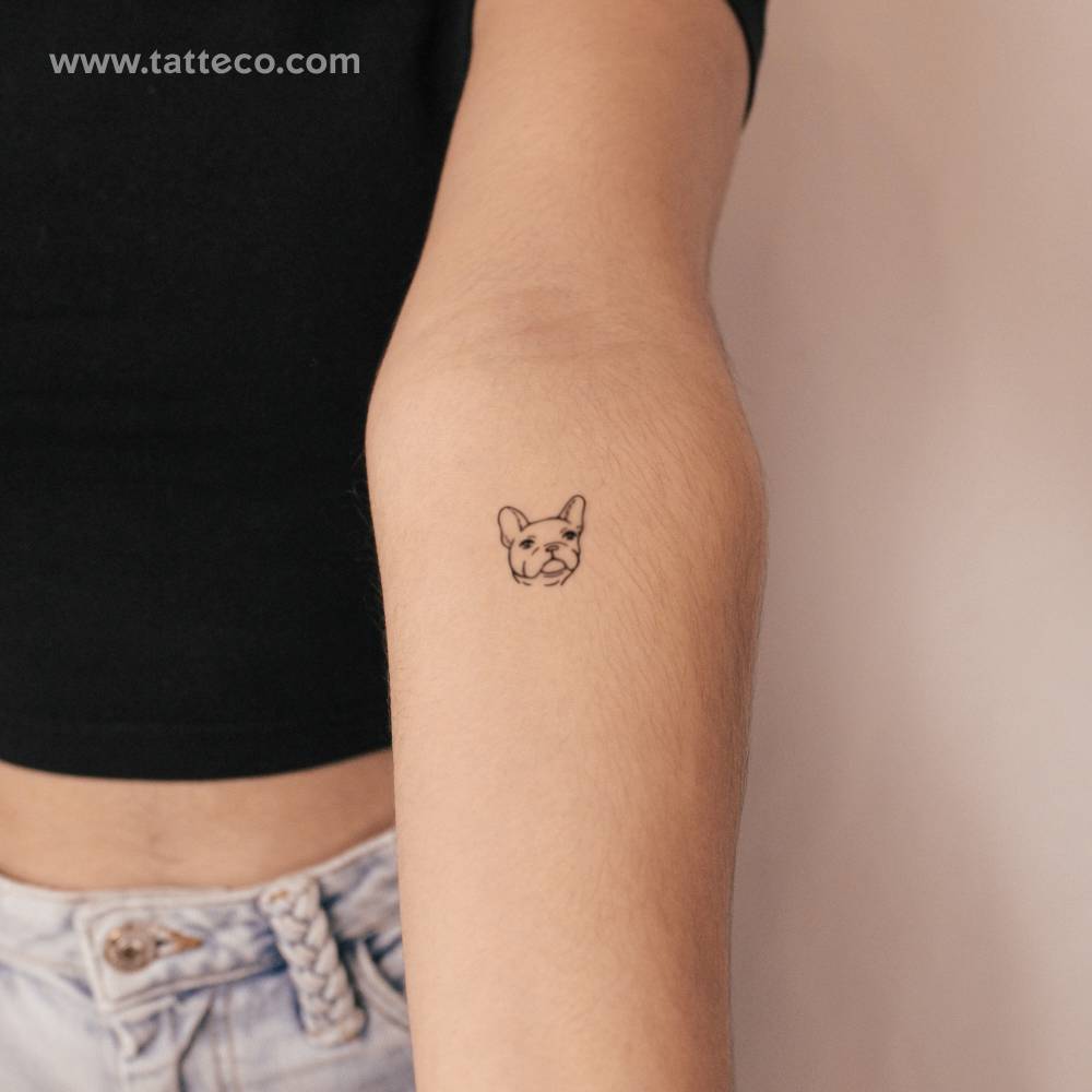 Little French Bulldog Semi-Permanent Tattoo